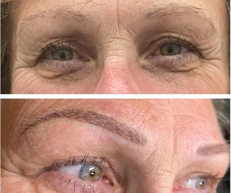 Defined Microbladed Brows